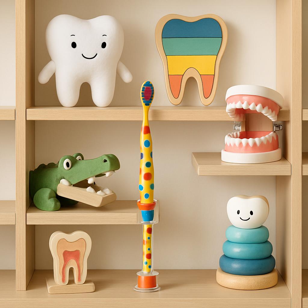 Imágenes de juguetes dentales.